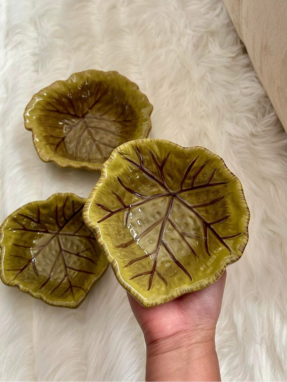New Set of 3 Beautiful Leaf Decorative Bowls | Snacks, Candies, Dessert Dish